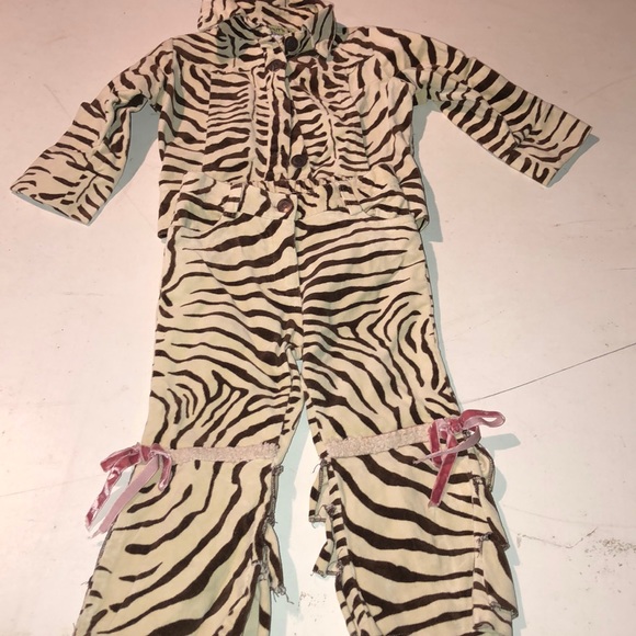 Little Mass Other - Little Mass 2t brown striped zebra pants and coat